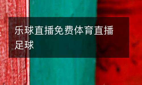 乐球直播免费体育直播足球